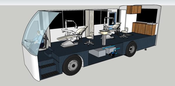 งานดัดแปลงรถบัสโดยสารขนาด 9 เมตร เป็นรถทันตกรรมเคลื่อนที่แบบ 2 เตียงทันตกรรมและ 1 ห้องเอกซเรย์ฟัน บริษัท คิงส์-วิน จำกัด