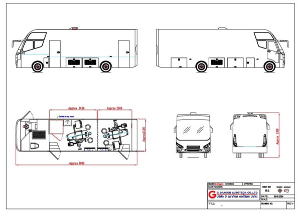 รถทันตกรรมเคลื่อนที่ แบบ 2 unit.+1ห้องเอกซเรย์ รพ.พี.เอ็ม.จี.(พระราม2)